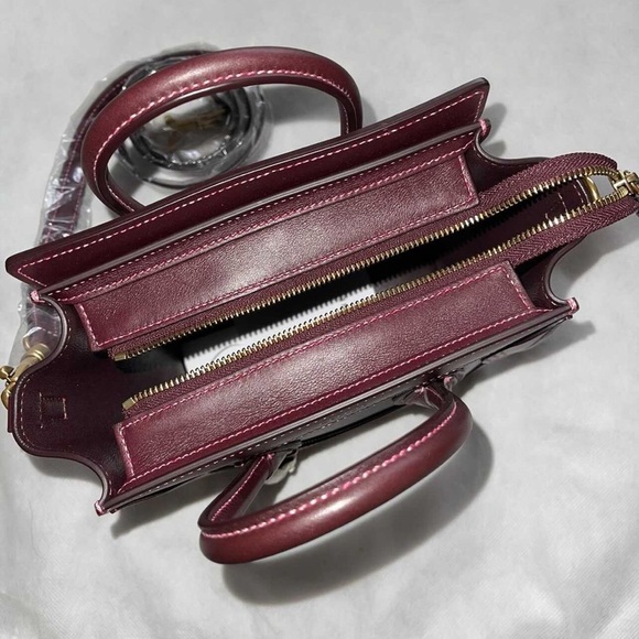 “OLD CÉLINE” NANO LUGGAGE BAG IN CALFSKIN BURGUNDY - Picture 2 of 5